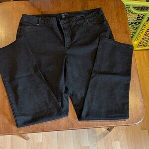 Denim 24/7 Women's Jeans Size 20W Tall, Black